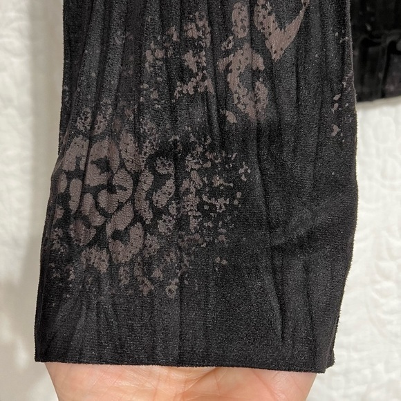 BELLISSIMA Faux Suede Leopard Print Zip Up Jacket, Size 10,-#327 - Picture 8 of 13